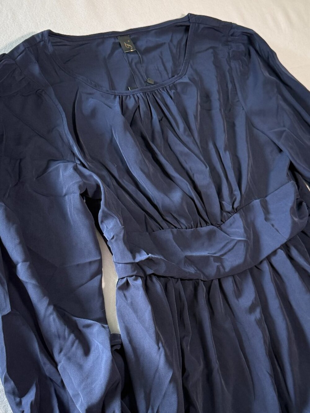 Seta T Midi Dress Navy Blue